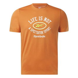 Camiseta de Manga Corta Hombre Reebok HS4884 Naranja