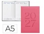 Liderpapel Agenda oficina Creta 2027 semana vista A5 rosa