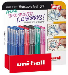 Bolig. Uni-Ball Borrable 0,7 (Uf-222) Surtido Expositor De 36