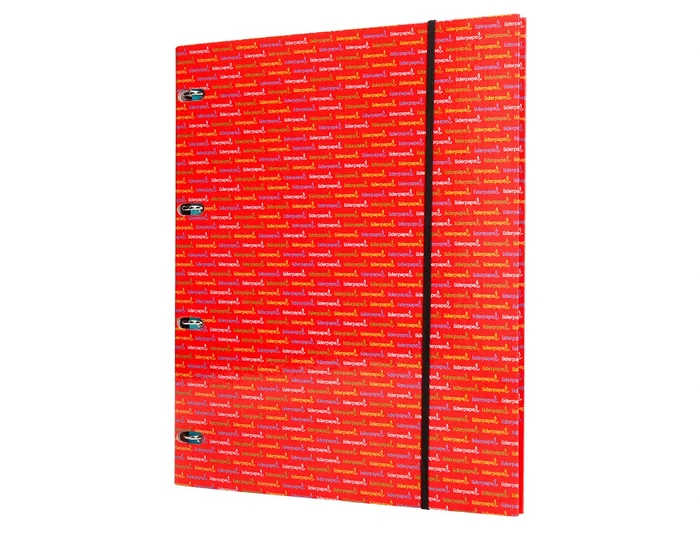 Liderpapel Carpeta con Recambio A5 Cuadro 5mm, 4 Anillas de 20mm, Forrada, 120 Hojas 80 g/m², Colores Surtidos (Azul, Blanco, Celeste, Naranja, Rojo, Verde)