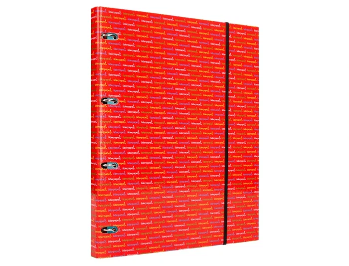 Liderpapel Carpeta con Recambio A5 Cuadro 5mm, 4 Anillas de 20mm, Forrada, 120 Hojas 80 g/m², Colores Surtidos (Azul, Blanco, Celeste, Naranja, Rojo, Verde)