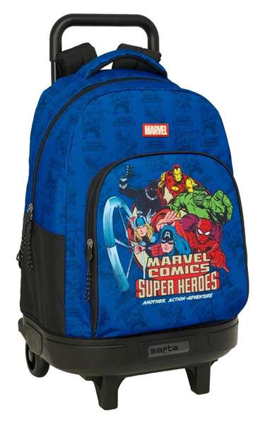 Safta Mochila Grande con Ruedas Compact Extraible Avengers 33x45x22cm Safta Mochila Grande con Ruedas Compact Extraible Avengers 33x45x22cm