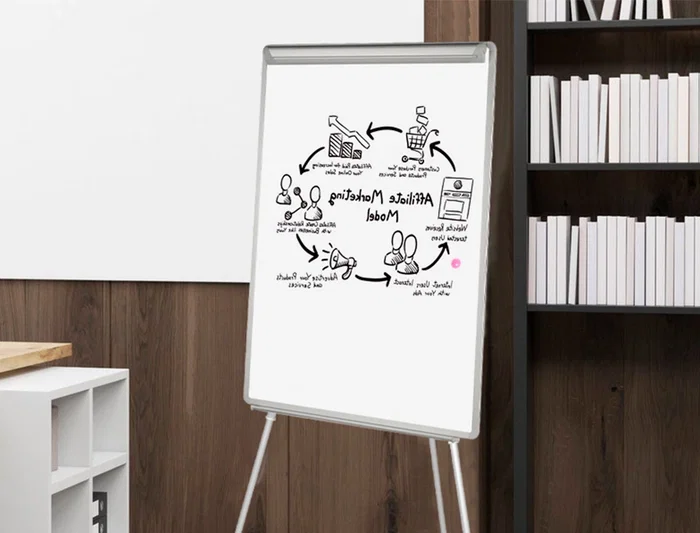 Q-connect Pizarra Blanca con Trípode 70x100 cm, Superficie Laminada para Convenciones, Escritura Directa Q-connect Pizarra Blanca con Trípode 70x100 cm, Superficie Laminada para Convenciones, Escritura Directa