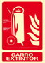 Archivo 2000 Pictograma Carro Extintor Rojo Fotoluminiscente 210x300 mm