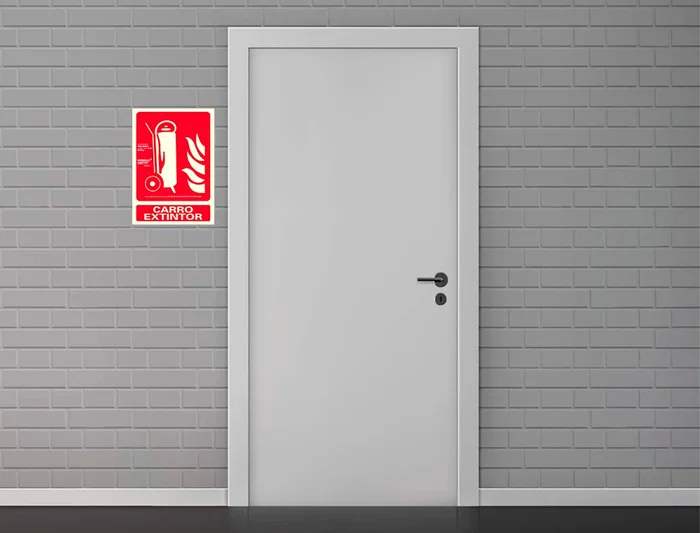 Archivo 2000 Pictograma 2000 Carro Extintor PVC Rojo Luminiscente Señal Informativa 210x300 mm