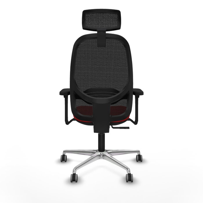 PIQUERAS Y CRESPO Silla de oficina Cilanco con mecanismo Sincro, Rojo y Negro