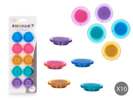 Pincello Set 10 Imanes Magneticos Pastel 3 x 7.8 x 0.5 cm (Set de 36)