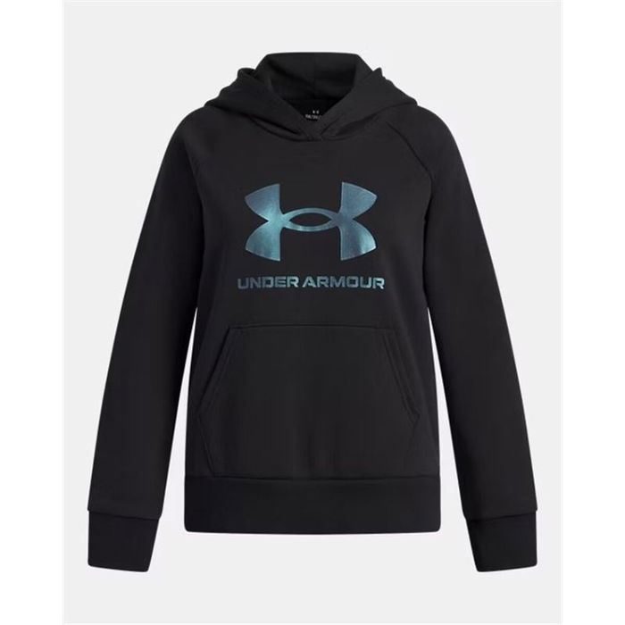 Sudadera con Capucha Niña Under Armour Rival Flc Shimmer Hdy Negro S