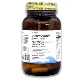 AMAR81 Immuno Aqua 90Cap. Complemento Alimenticio con Agua de Mar, Reishi, Zinc y Vitaminas C, D, E para el Sistema Inmune y Protección Celular