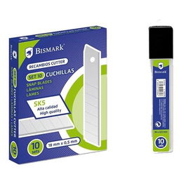 Bismark Repuesto Cutter 18 mm - Cajita De 10 Cuchillas Fracturables