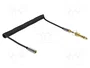 DeLOCK 85832 Cable de extensión espiral de 3,5 mm con adaptador de 6,35 mm, 2 m