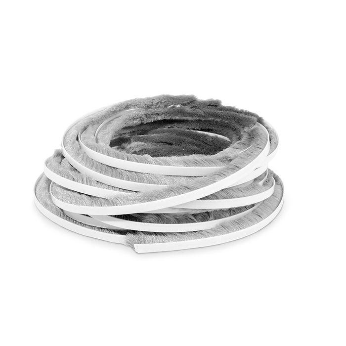 HERRAJES ALK Burlete Salvapolvo Adhesivo 7x10 Gris 10 Metros HERRAJES ALK Burlete Salvapolvo Adhesivo 7x10 Gris 10 Metros