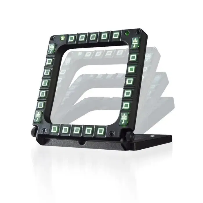 Thrustmaster MFD COUGAR - Dial Multifunción Panel de Cabina USB - 20 Botones, 4 Interruptores, Luz de Fondo, LED Programables, Plexiglás