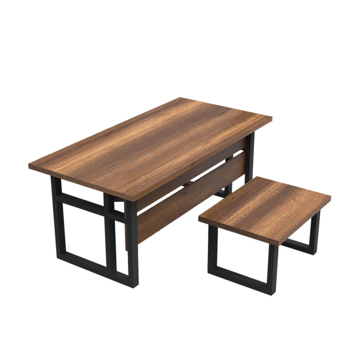 Hanah Home Mn07-Ba Conjunto Muebles Oficina Modernos Nogal y Antracita