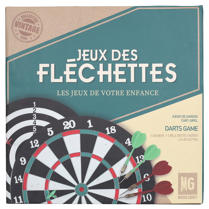 Mister Gadget Juego de Dardos con 4 Dardos de Metal Colección Vintage