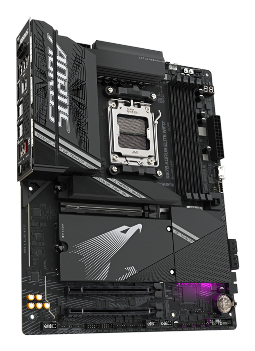 GIGABYTE X870 AORUS ELITE WIFI7 Placa Base - Compatible AMD Ryzen 9000, DDR5 8000MHz, 3xPCIe 5.0, Wi-Fi 7, LAN 2.5GbE, USB 4