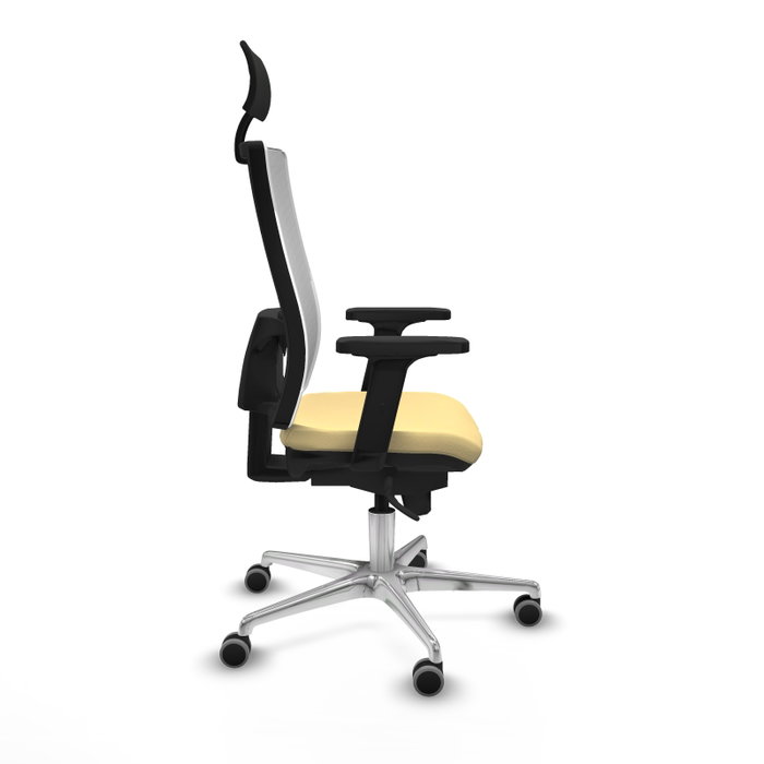 PIQUERAS Y CRESPO Silla de oficina Horna con Mecanismo Sincro, Crema y Blanco PIQUERAS Y CRESPO Silla de oficina Horna con Mecanismo Sincro, Crema y Blanco
