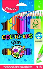 Lapices De Colores Maped Color Peps Estuche De 18