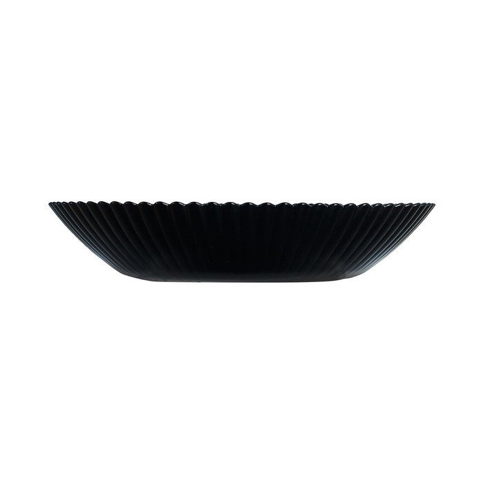 Luminarc Plato Hondo Bloom Negro de Vidrio Templado