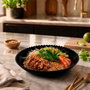 Luminarc Plato Hondo Bloom Negro de Vidrio Templado