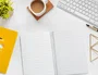 Liderpapel Cuaderno espiral Pautaguía A5 tapa blanda 40 hojas cuadro pautado 3mm color amarillo