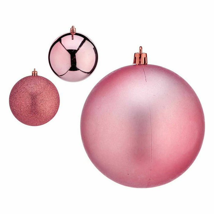 Set de Bolas de Navidad Krist+ Rosa Plástico (6 Unidades) Set de Bolas de Navidad Krist+ Rosa Plástico (6 Unidades)