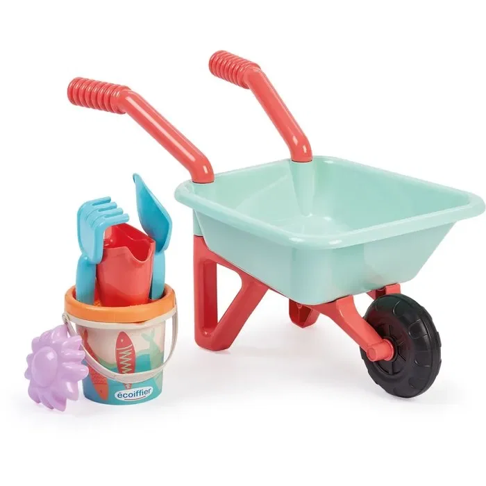Ecoiffier Set de carretilla de playa Playa 263 - Juguete de arena para niños desde 18 meses