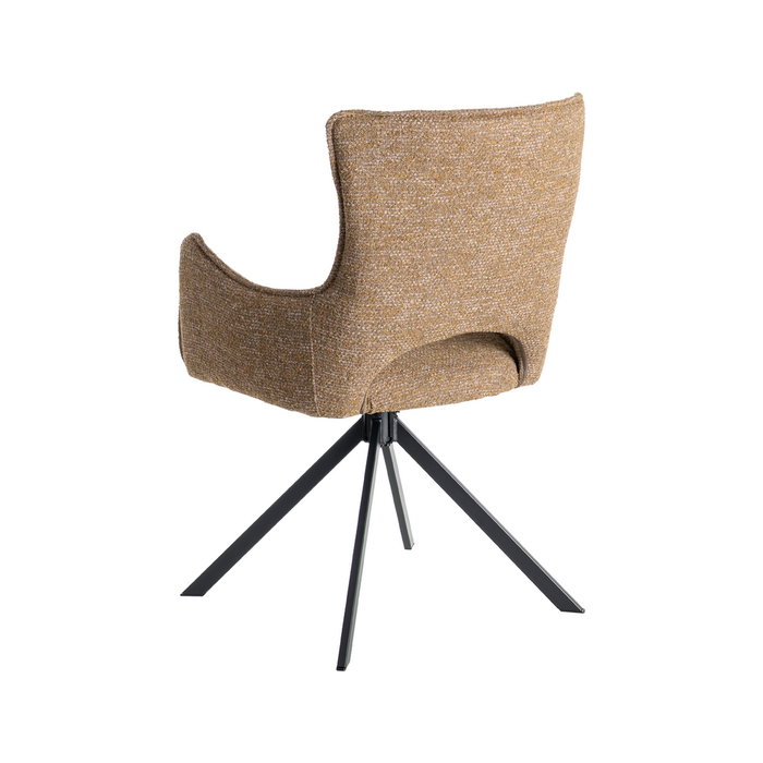 Silla Beige Tejido-Metal Salón 58,50 X 60 X 86,50 cm (Set de 2)