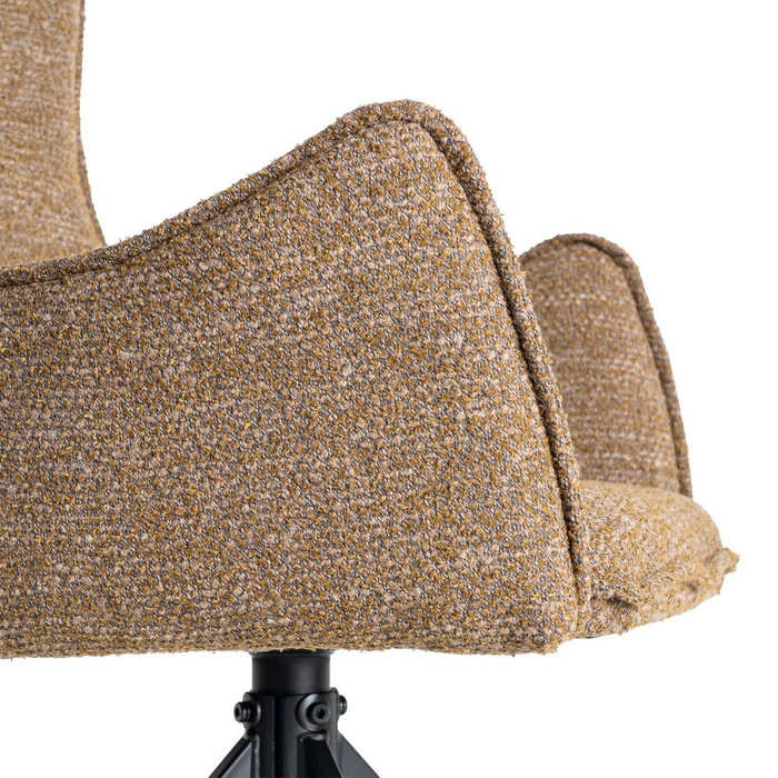 Silla Beige Tejido-Metal Salón 58,50 X 60 X 86,50 cm (Set de 2)