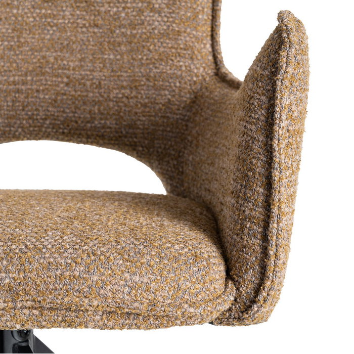 Silla Beige Tejido-Metal Salón 58,50 X 60 X 86,50 cm (Set de 2)