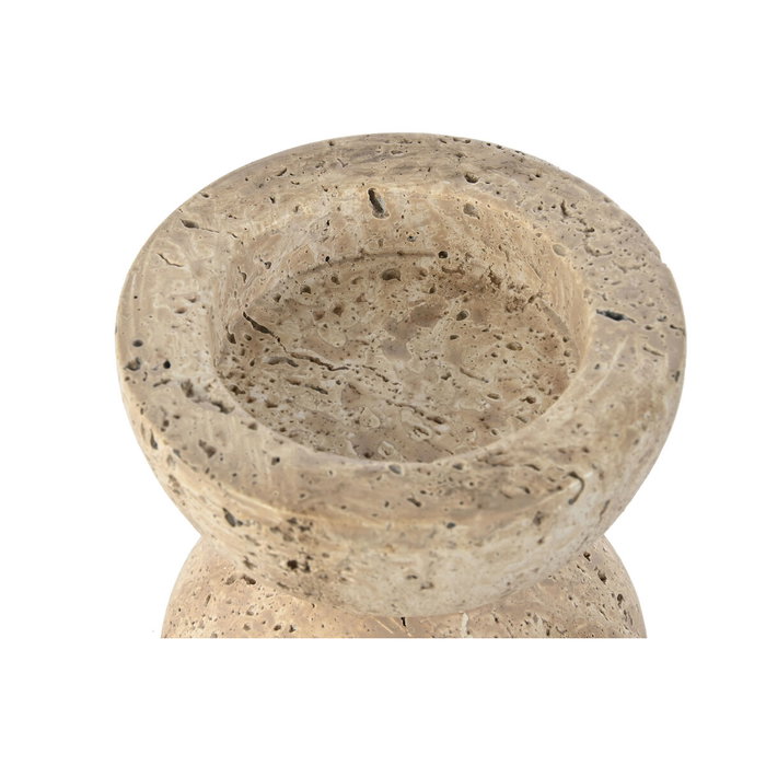 DKD Home Decor Portavelas Símil Mármol Beige 12x12x12,7 cm DKD Home Decor Portavelas Símil Mármol Beige 12x12x12,7 cm