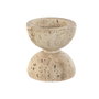 DKD Home Decor Portavelas Símil Mármol Beige 12x12x12,7 cm