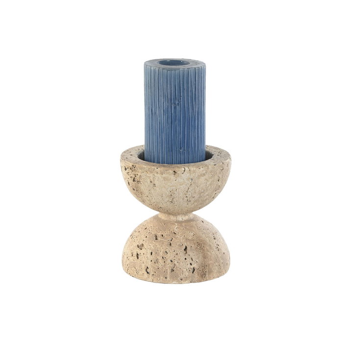 DKD Home Decor Portavelas Símil Mármol Beige 12x12x12,7 cm DKD Home Decor Portavelas Símil Mármol Beige 12x12x12,7 cm