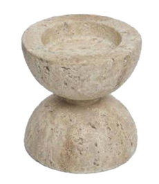 DKD Home Decor Portavelas Beige Magnesia 12 x 12.7 x 12 cm
