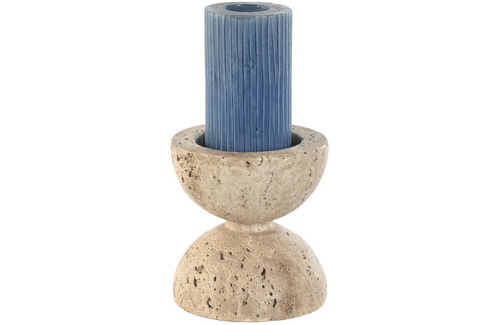 DKD Home Decor Portavelas Beige Magnesia 12 x 12.7 x 12 cm
