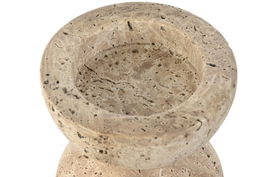 DKD Home Decor Portavelas Beige Magnesia 12 x 12.7 x 12 cm