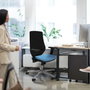 PIQUERAS Y CRESPO Silla de oficina Mardos con mecanismo Sincro, Azul y Negro
