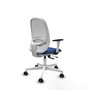 PIQUERAS Y CRESPO Silla de oficina Cilanco con mecanismo Sincro/Traslack Azul marino y Blanco