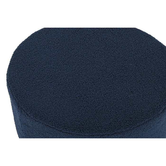 DKD Home Decor Reposapiés de Poliéster Azul 55x55x42 cm
