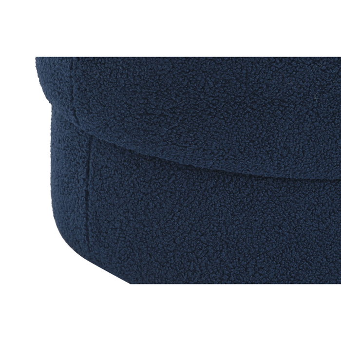 DKD Home Decor Reposapiés de Poliéster Azul 55x55x42 cm