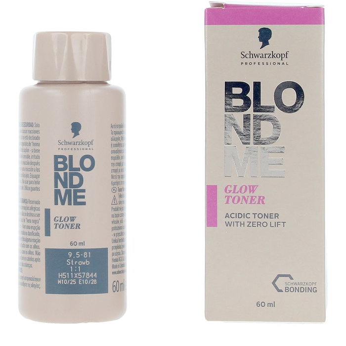 Schwarzkopf BLONDME Matizador de Brillo AcidicGlow Tono Fresa #9.5-81 60 ml para Cabello Aclarado