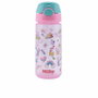 Nûby Taza con botón y pajita blanda rosa 540 ml