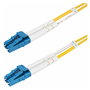 StarTech Cable de Fibra Óptica LC/UPC a LC/UPC Monomodo OS2 9/125µm 1m - Patch Cord Duplex para 100G - 10 Gbit/s - Full Duplex