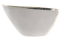 DKD Home Decor Bol de Gres Esmaltado Azul y Blanco 16x12x9 cm