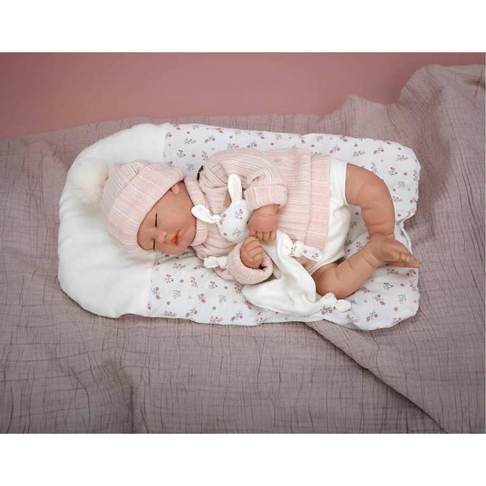 Muñecas Arias Daira Muñeca Reborn de 45 cm con Ojos Cerrados, Cojín y Dou Dou Muñecas Arias Daira Muñeca Reborn de 45 cm con Ojos Cerrados, Cojín y Dou Dou