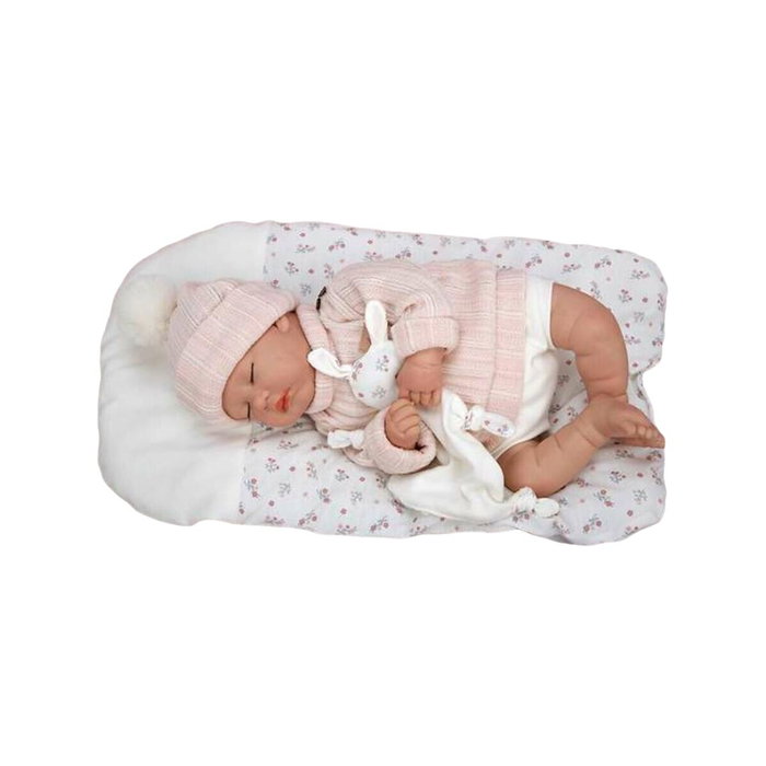 Muñecas Arias Daira Muñeca Reborn de 45 cm con Ojos Cerrados, Cojín y Dou Dou Muñecas Arias Daira Muñeca Reborn de 45 cm con Ojos Cerrados, Cojín y Dou Dou