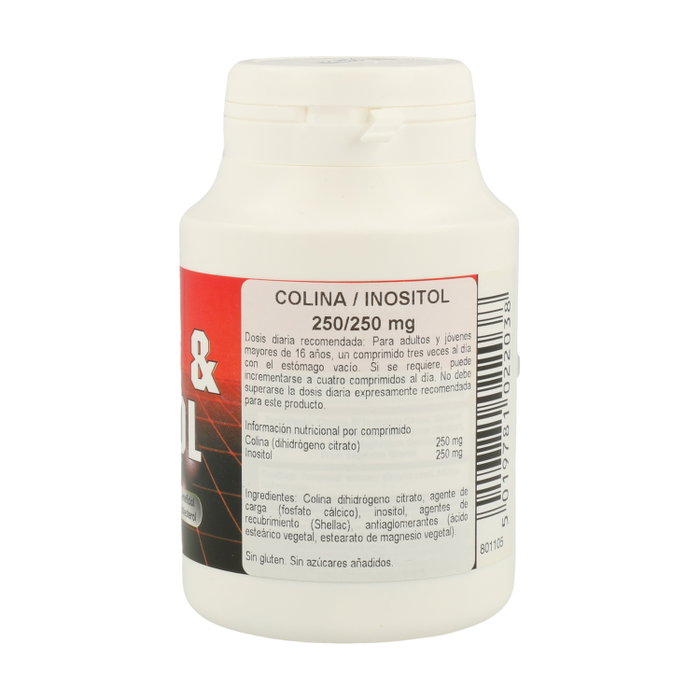 Health Aid Colina e Inositol 250mg/250mg 60 comprimidos