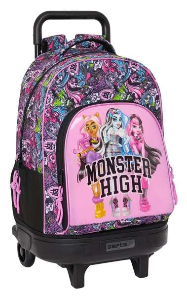Safta Mochila Grande con Ruedas Compact Extraíble Monster High Drama Safta Mochila Grande con Ruedas Compact Extraíble Monster High Drama