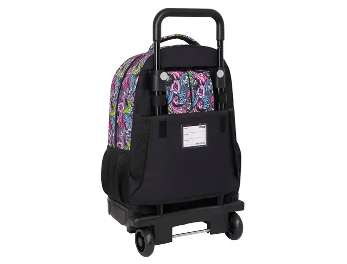 Safta Mochila con Ruedas Grande Monster High Extraíble Compacta 45x33x22 cm - Ref. monster high 450x330x220 mm