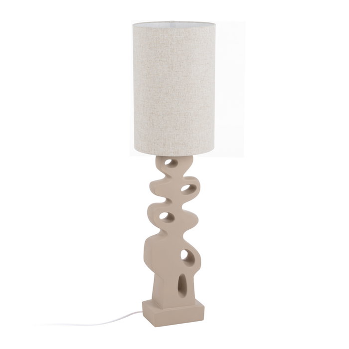 Lámpara Suelo Crema Resina Iluminación 33 X 33 X 126,50 cm Lámpara Suelo Crema Resina Iluminación 33 X 33 X 126,50 cm